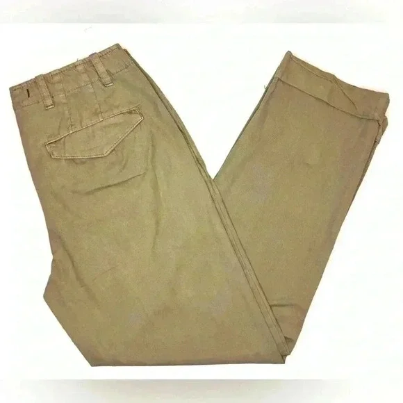 Zara Womens Low Rise Khaki Chino Pants Size - 2 - Picture 7 of 8